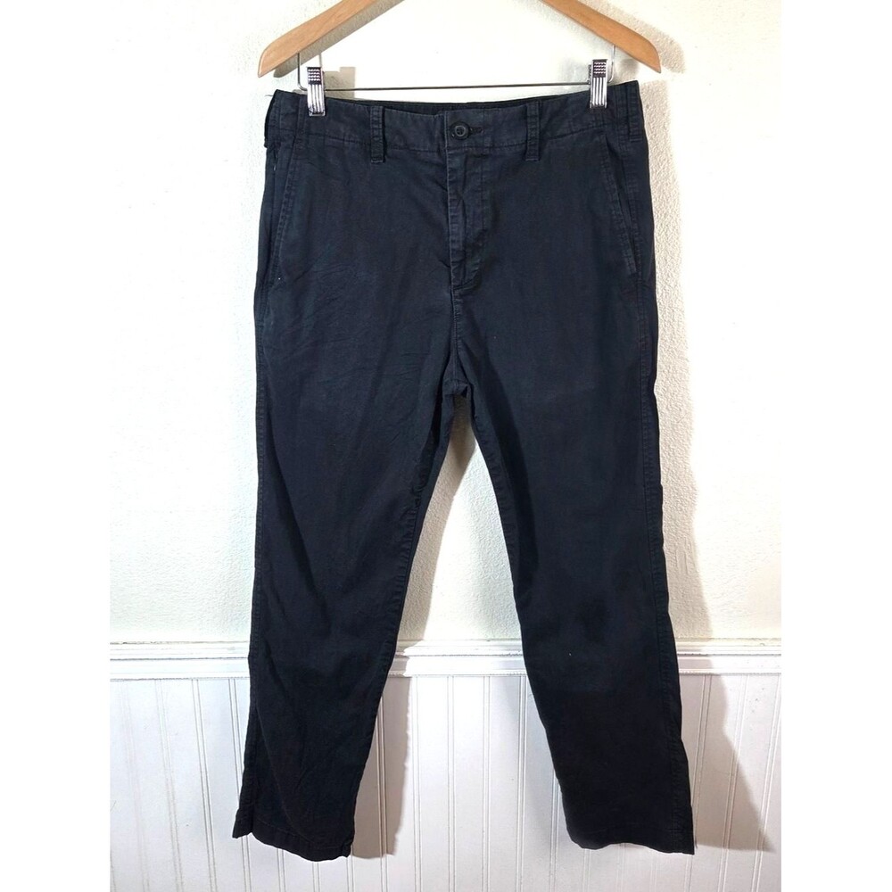 Hollister Mens Slim Straight Chino Pants W31 L30 Black Cotton Casual